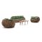Apple Bee Cocoon/ROUGH-K stoel-bank loungeset 5-delig