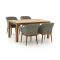 Intenso Bordano/ROUGH-S 160cm dining tuinset 5-delig