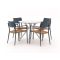 Bellagio Cino/Sora ø 90cm dining tuinset 5-delig stapelbaar