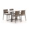 Forza Sile/Canzo 120cm dining tuinset 5-delig stapelbaar inklapbaar