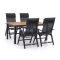 Bellagio Avenza/Fidenza 160cm dining tuinset 5-delig verstelbaar