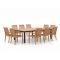 Sunyard Jakarta/Linosa 240x160cm dining tuinset 11-delig stapelbaar