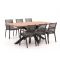Bellagio Marudo/Induno Deens Ovaal 220cm dining tuinset 7-delig stapelbaar