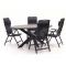 Forza Capri/Fidenza ovaal 180cm dining tuinset 5-delig verstelbaar