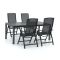 R&S Design Capri/Fidenza 183cm dining tuinset 5-delig verstelbaar