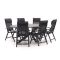 Bellagio Avenza/Fidenza ovaal 220cm dining tuinset 7-delig verstelbaar