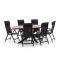 Bellagio Avio/Fidenza 220cm ovaal dining tuinset 7-delig verstelbaar
