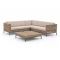 ROUGH-D hoek loungeset 4-delig 5-zits
