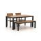 Bellagio Fidenza 160cm dining tuinset met bank 4-delig stapelbaar