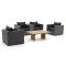 Forza Barolo/ROUGH-L stoel loungeset 5-delig