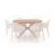 Forza Ripi/Fidenza ø149cm dining tuinset 7-delig stapelbaar