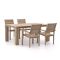 ROUGH-S/ROUGH-X 180cm dining tuinset 5-delig stapelbaar