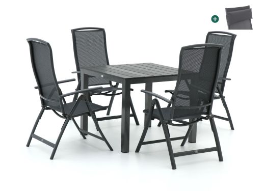 R&S Design Capri/Fidenza 90cm dining tuinset 5-delig verstelbaar