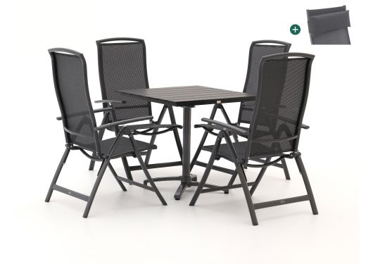 R&S Design Capri/Canzo 80cm dining tuinset 5-delig verstelbaar