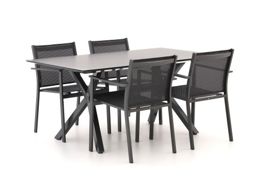 R&S Design Roni/Moresco 160cm dining tuinset 5-delig stapelbaar