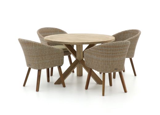 Intenso Tropea/ROUGH-Y Ø 120cm dining tuinset 5-delig